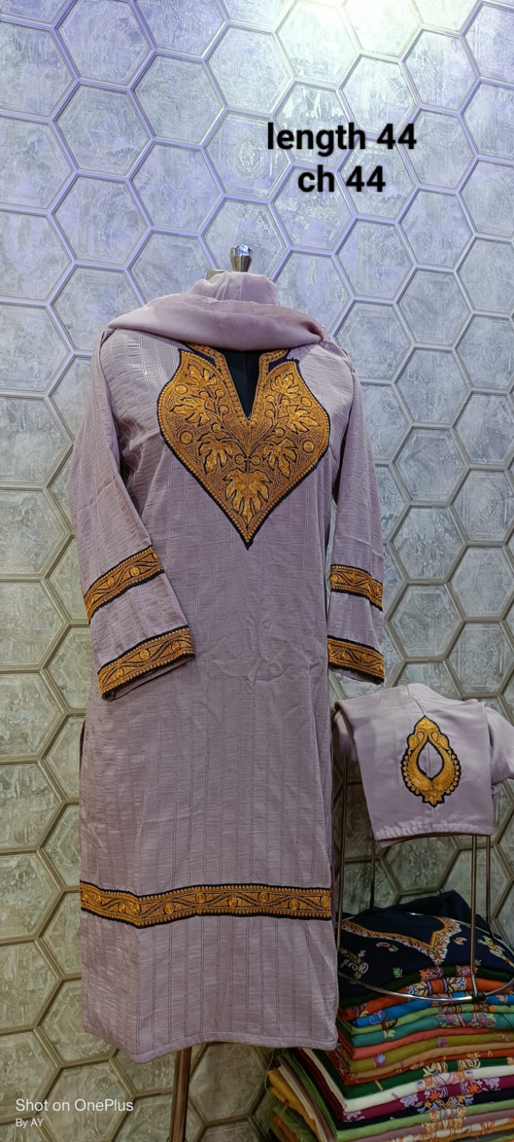 Elegant Beautiful 3-Piece Cord Set – Masleen Cotton Silk with Chiffon Dupatta