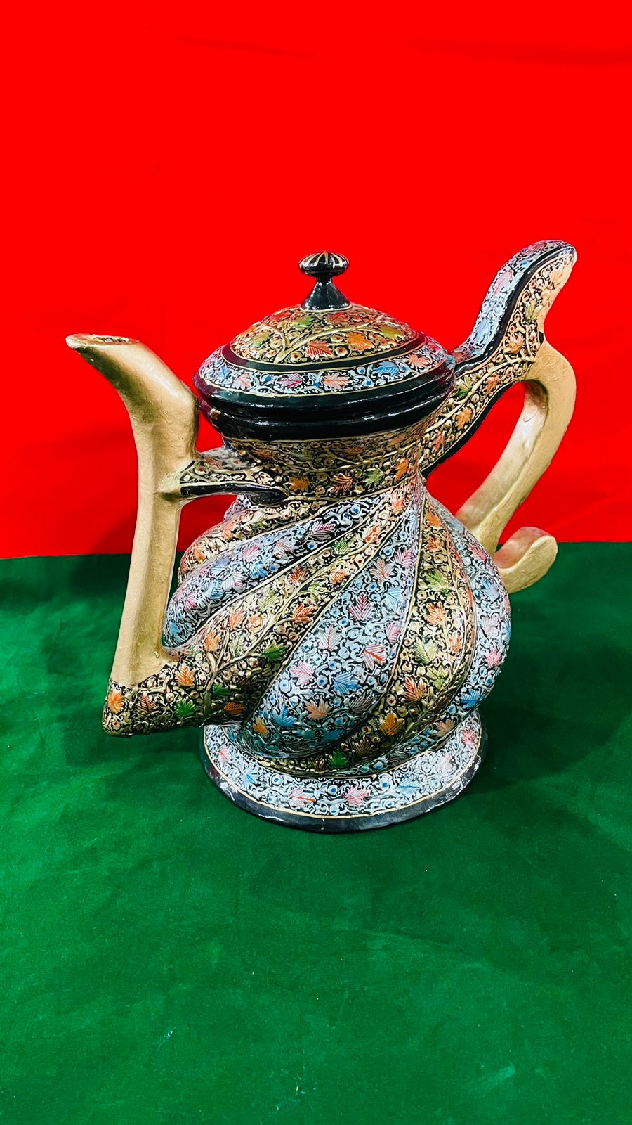 Papier Mache Decorative Kettle