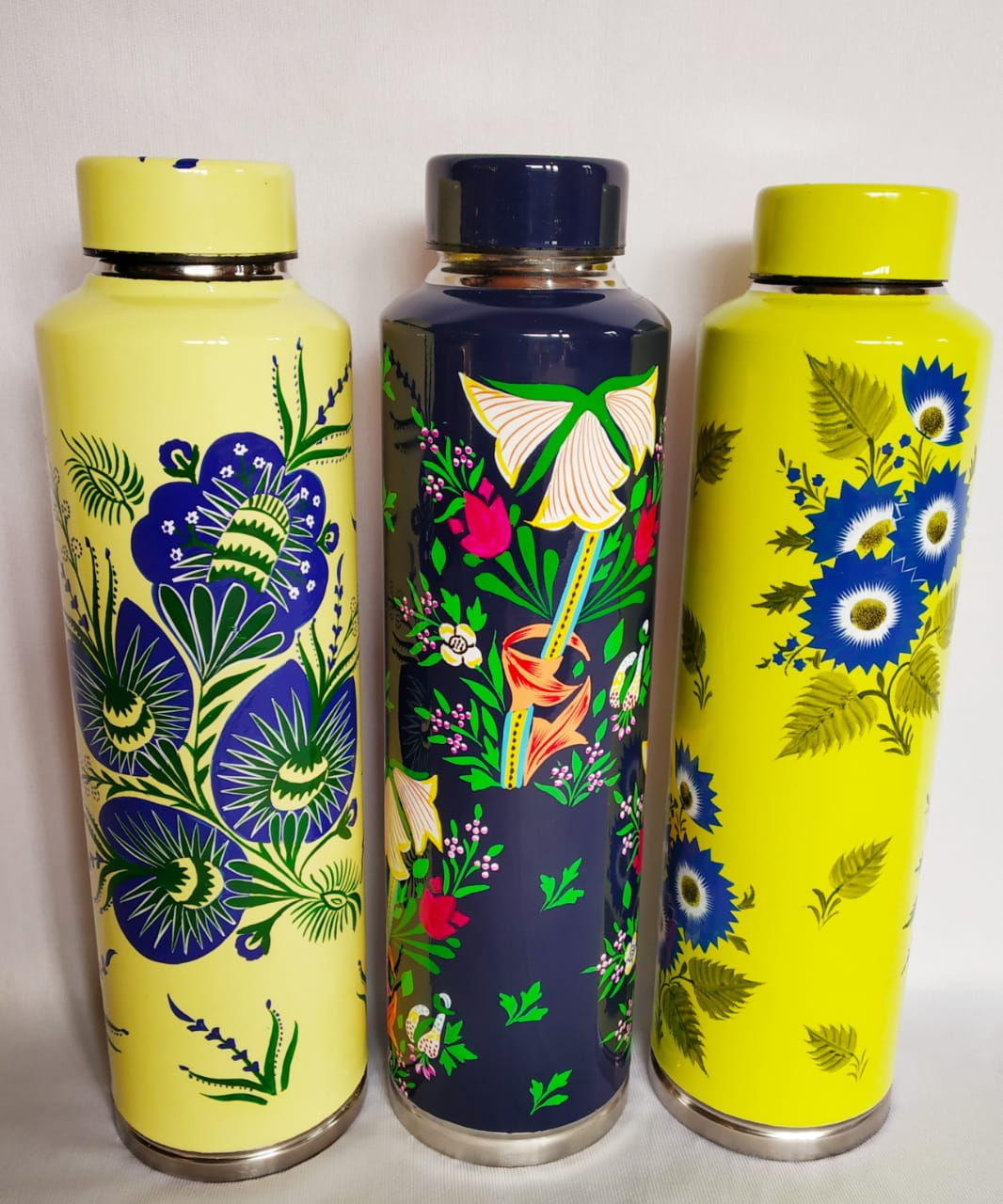Kashmiri Hand Painted Thermal Steel Bottles (Type 3)