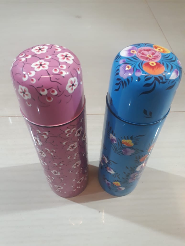 Kashmiri Hand-painted Thermal Steel Bottles (Type 1)