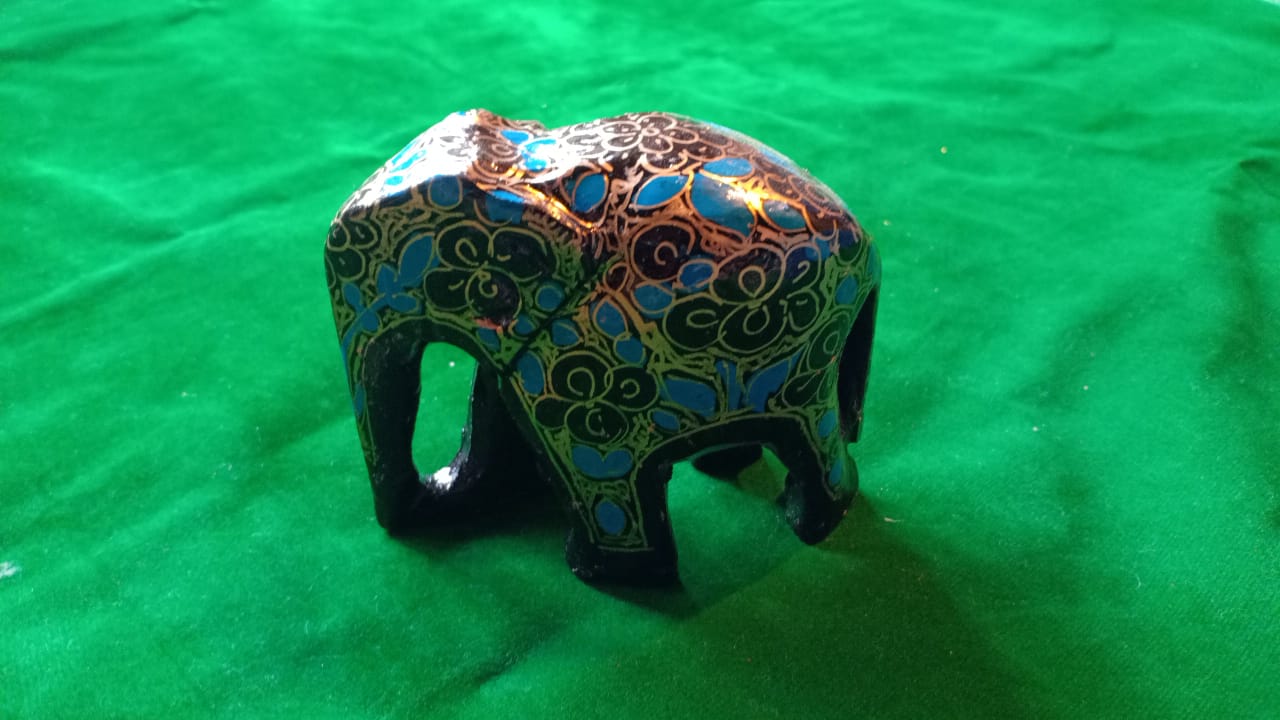 Kashmir Papier Mache Elephants (10 inches)