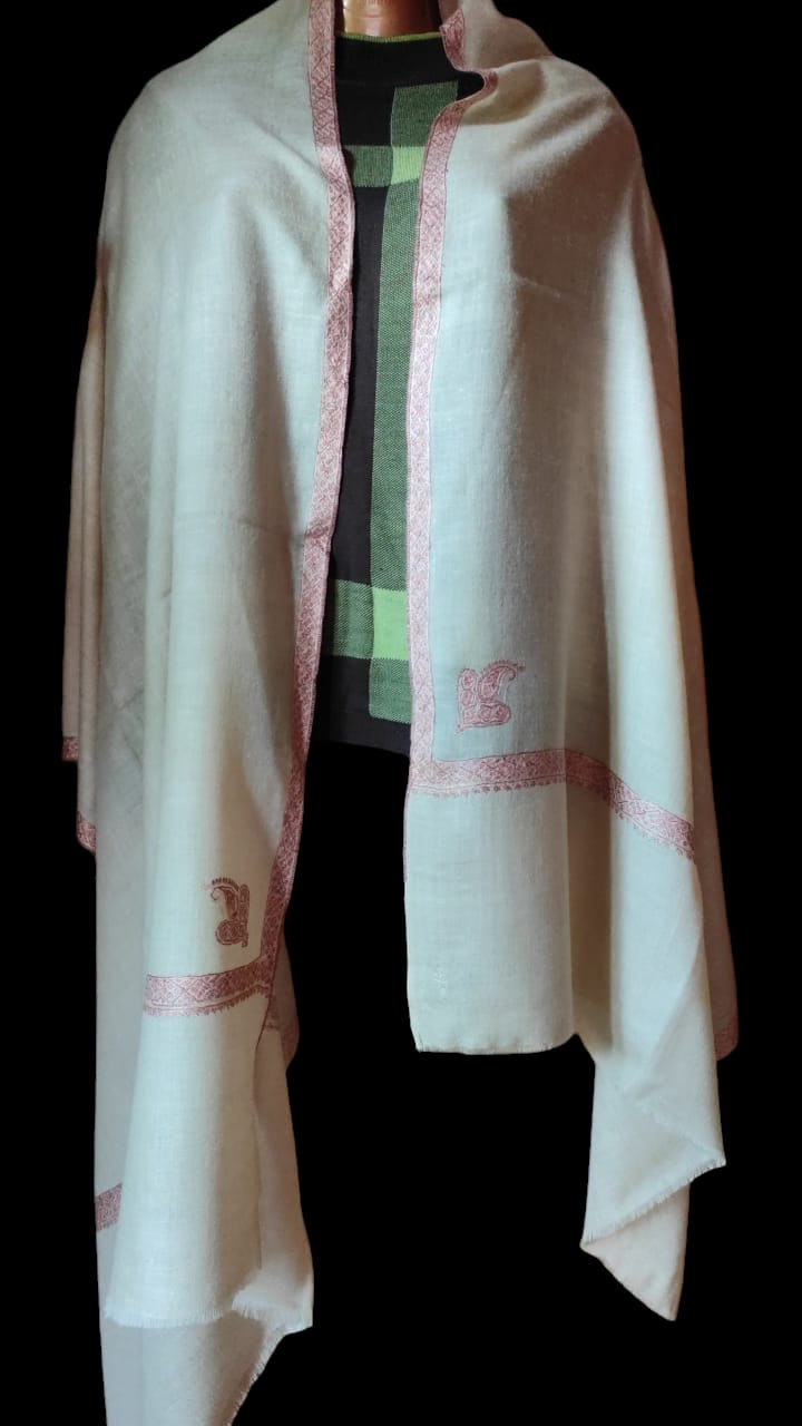 Semi-Pashmina Bridal Basic Colour Toosha Shawl