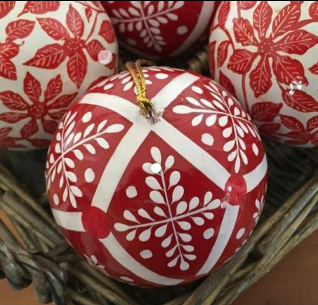Papier Mâché Decorative Balls