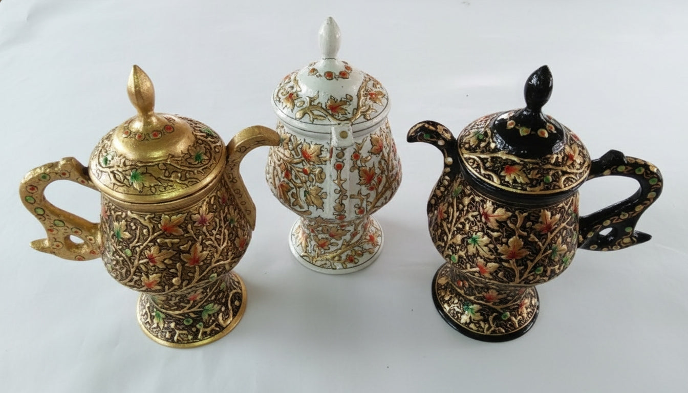 Papier Mache Samovar Black