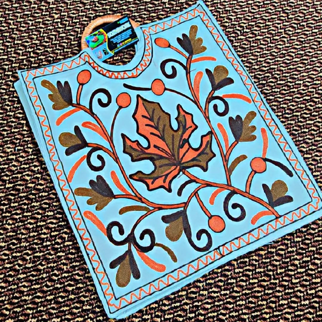 Hand Aariwork Crewel Bags with Kani Handle #3