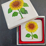 Papier Mache Coaster Box with 6 Coasters