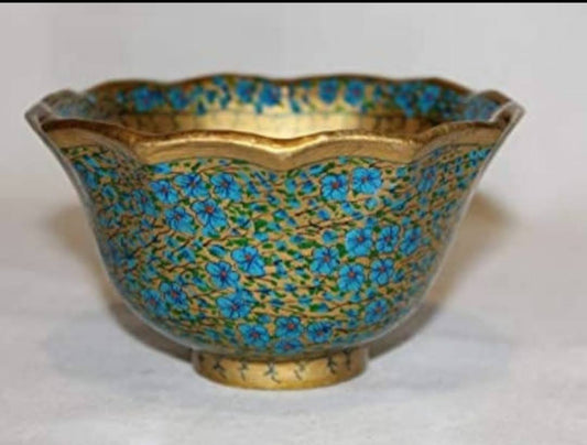 Papier-Mâché Dry Fruit Bowl – Kashmiri Handcrafted