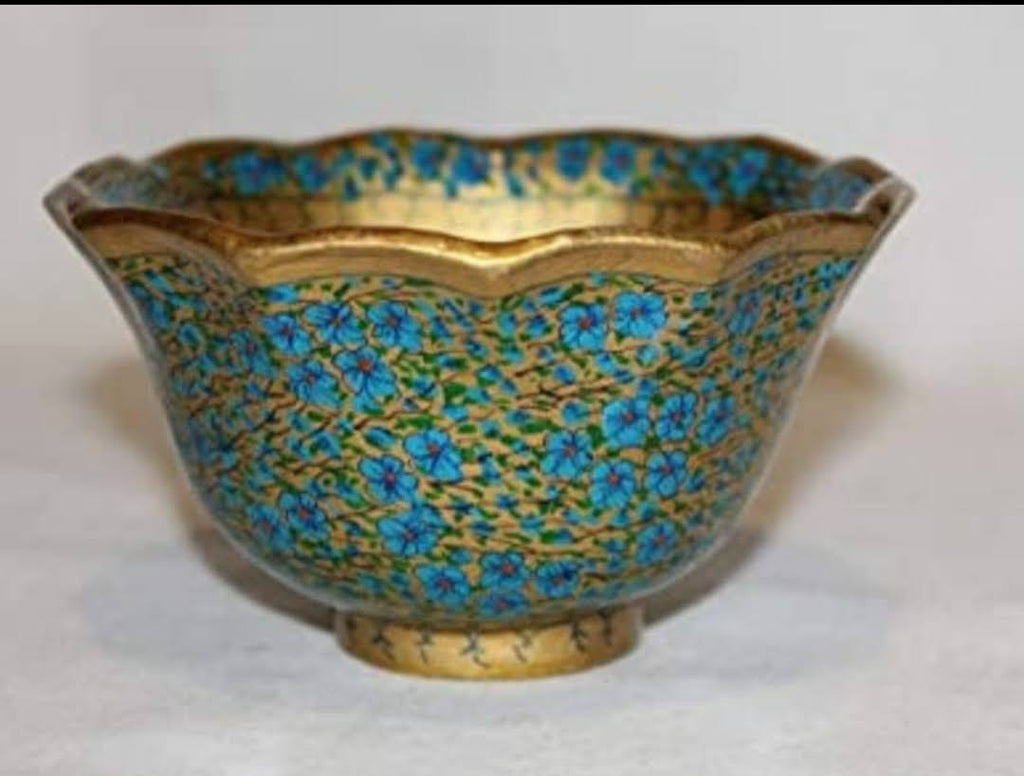 Papier-Mâché Dry Fruit Bowl – Kashmiri Handcrafted