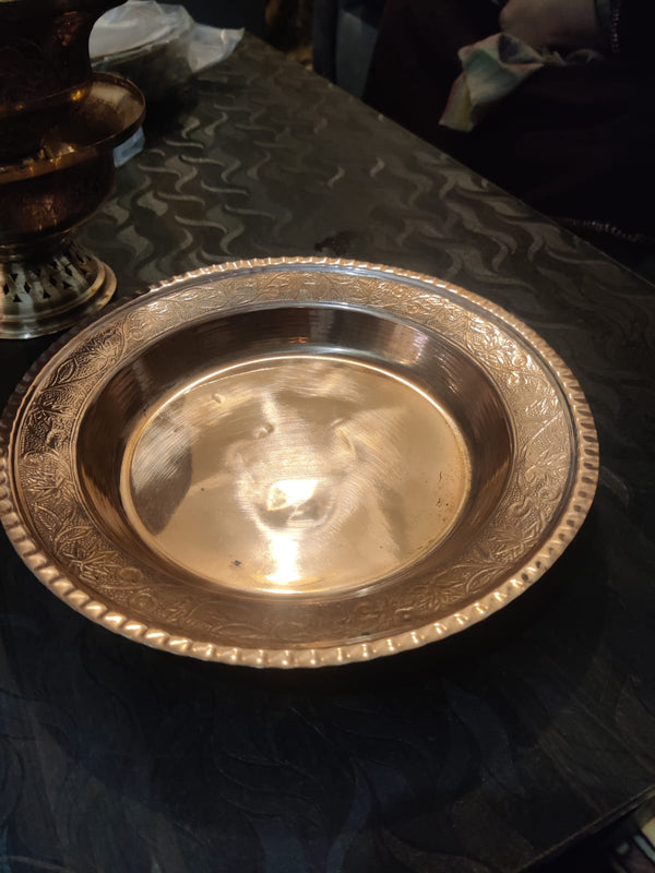 Kashmir Copperware Plates, Set of 6