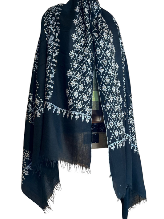 Pure Pashmina Shawl in Black colour