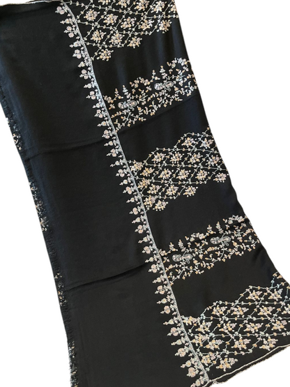 Pure Pashmina Shawl in Black colour
