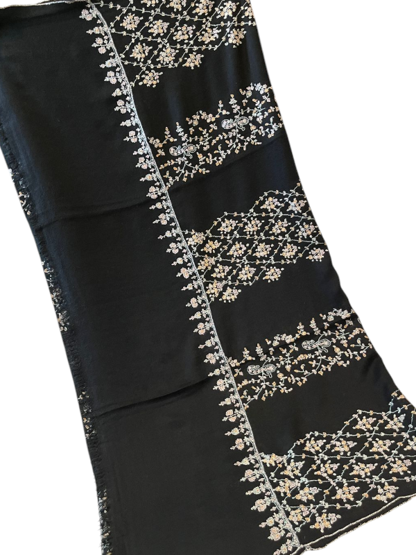 Pure Pashmina Shawl in Black colour