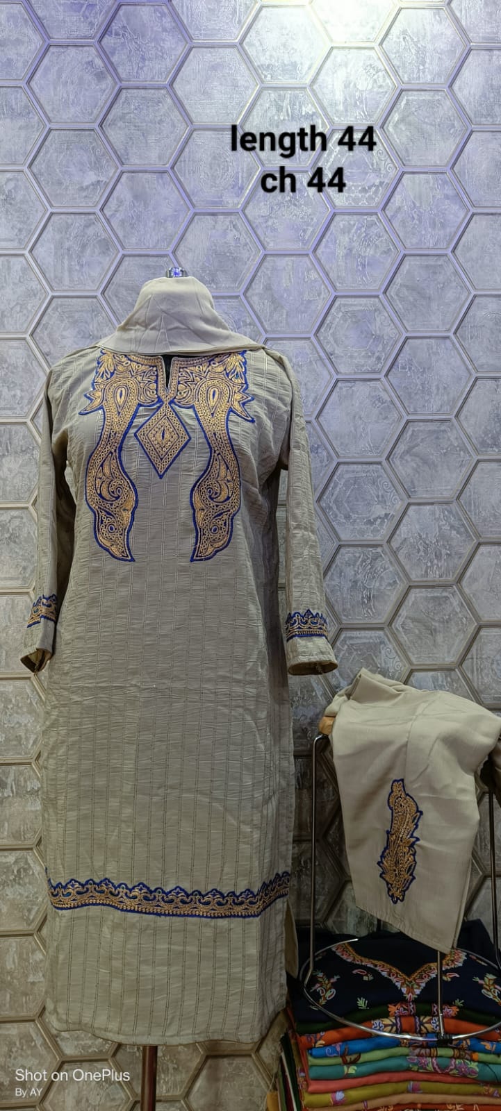 Elegant Beautiful 3-Piece Cord Set – Masleen Cotton Silk with Chiffon Dupatta