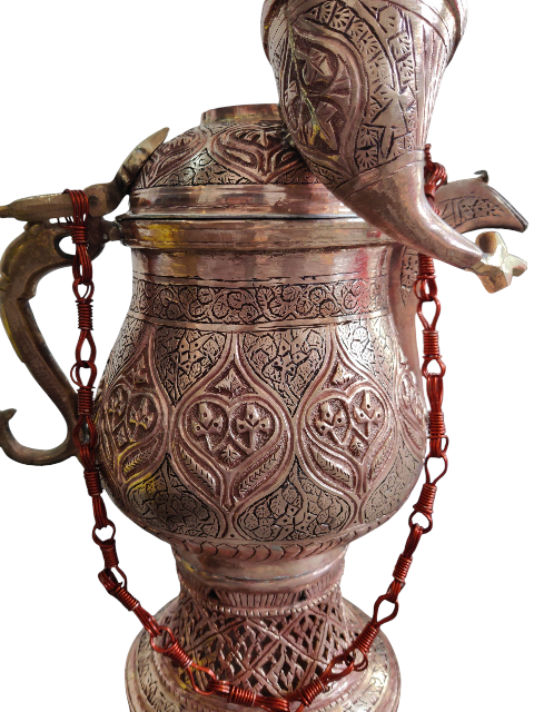 Kashmiri Copper Kandkari Samowar Large