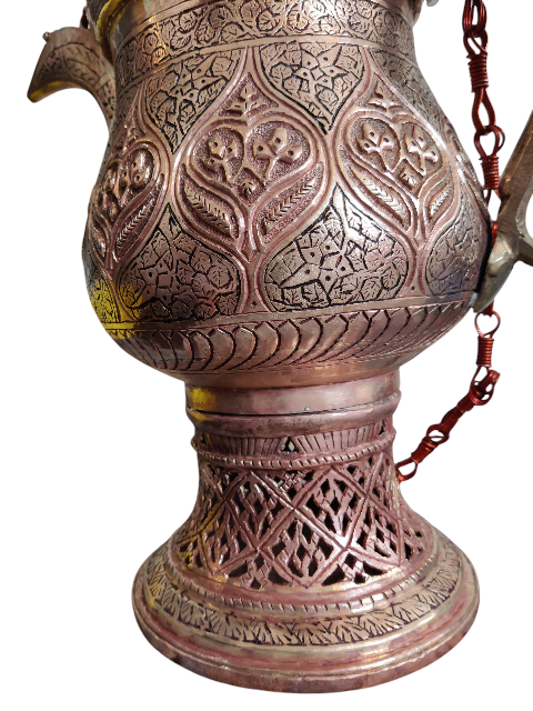 Kashmiri Copper Kandkari Samowar Large