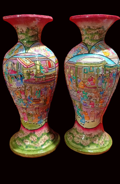 Papier Mâché Flower Vase