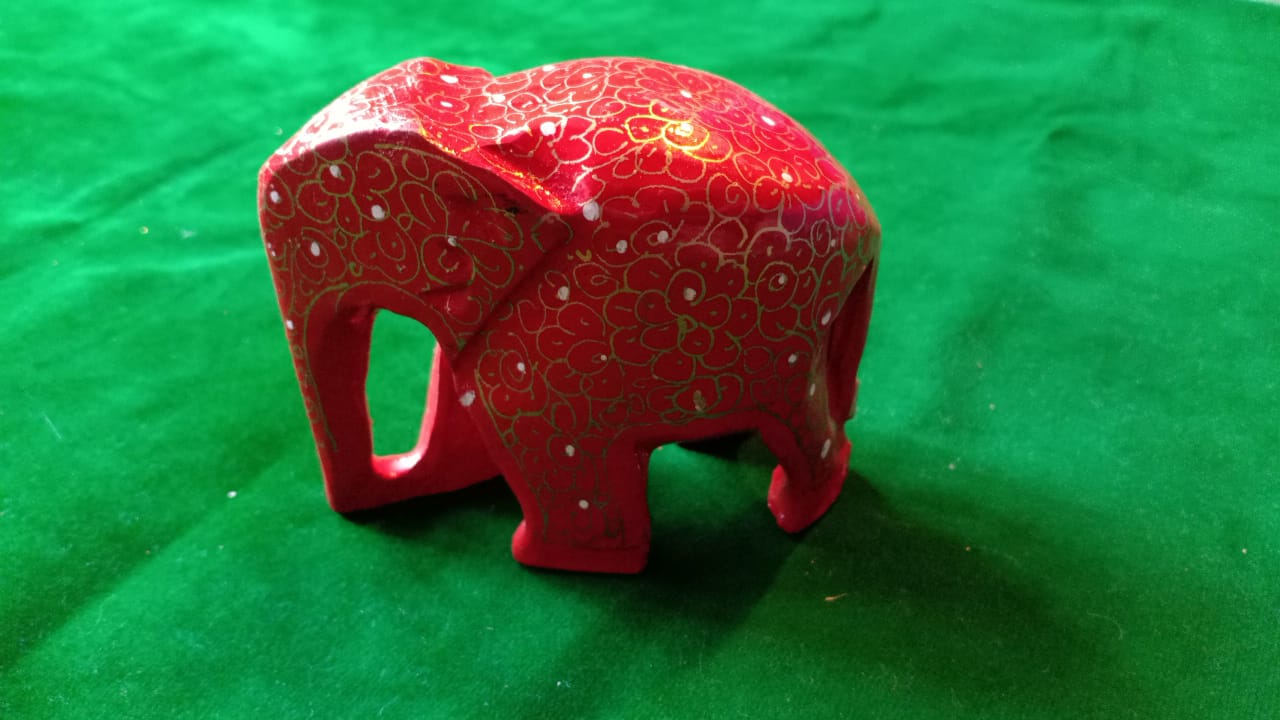 Kashmir Papier Mache Elephants (10 inches)