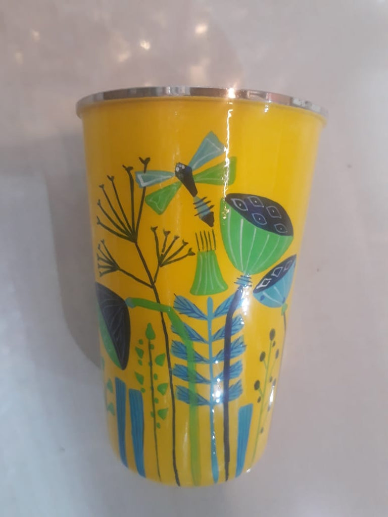 Kashmiri Art Hand-painted Steel Tumbler