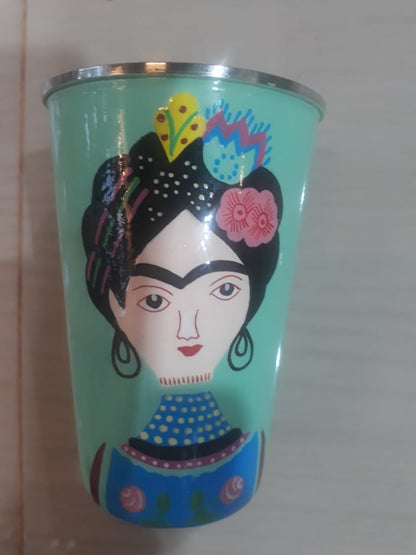 Kashmiri Papier Mache Art Steel Tumbler