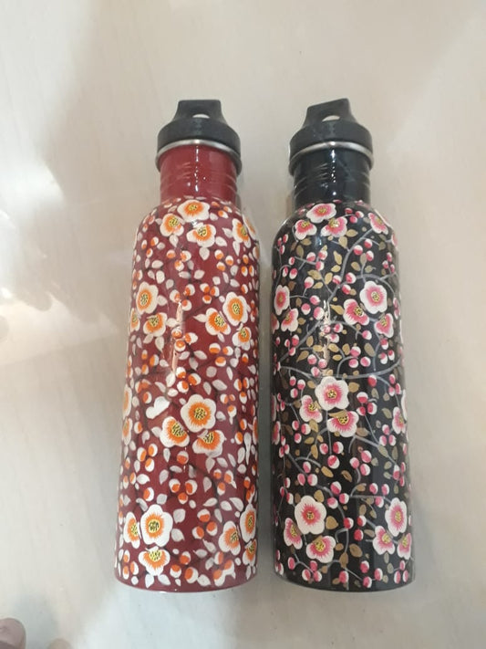 Kashmiri Hand-painted Thermal Steel Bottles (Type 2)