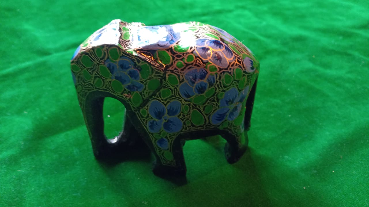 Kashmir Papier Mache Elephants (10 inches)