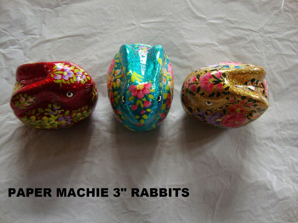 3-Inch Papier Mache Rabbit Boxes
