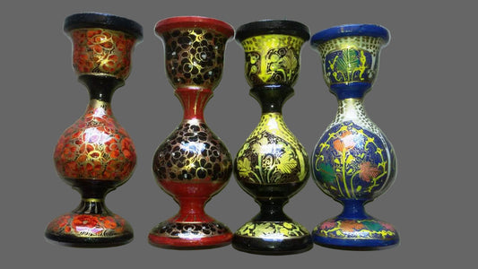 Kashmiri Papier Mâché Candle Stand small
