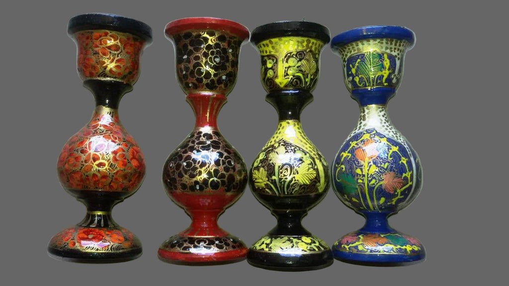 Kashmiri Papier Mâché Candle Stand small