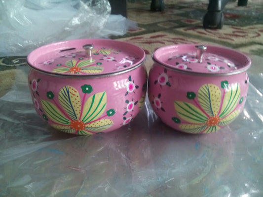 Kashmiri Papier Mache craft on Steel Bowl