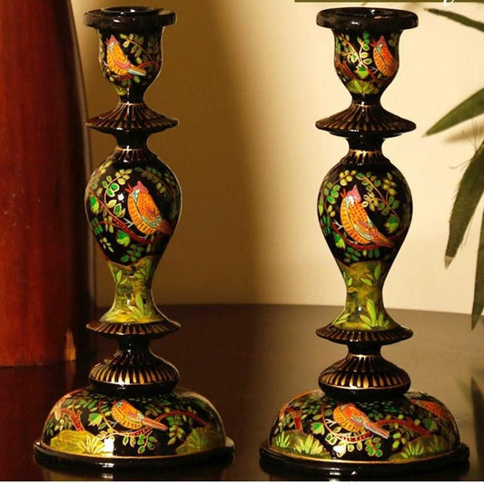 Kashmiri Papier Mâché Candle Stand