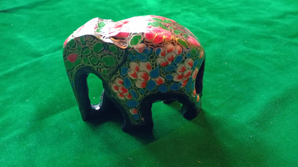 Kashmir Papier Mâché Elephant – 8 Inch