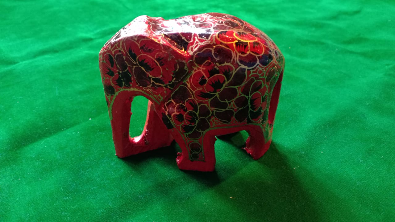 Kashmir Papier Mache Elephants (10 inches)