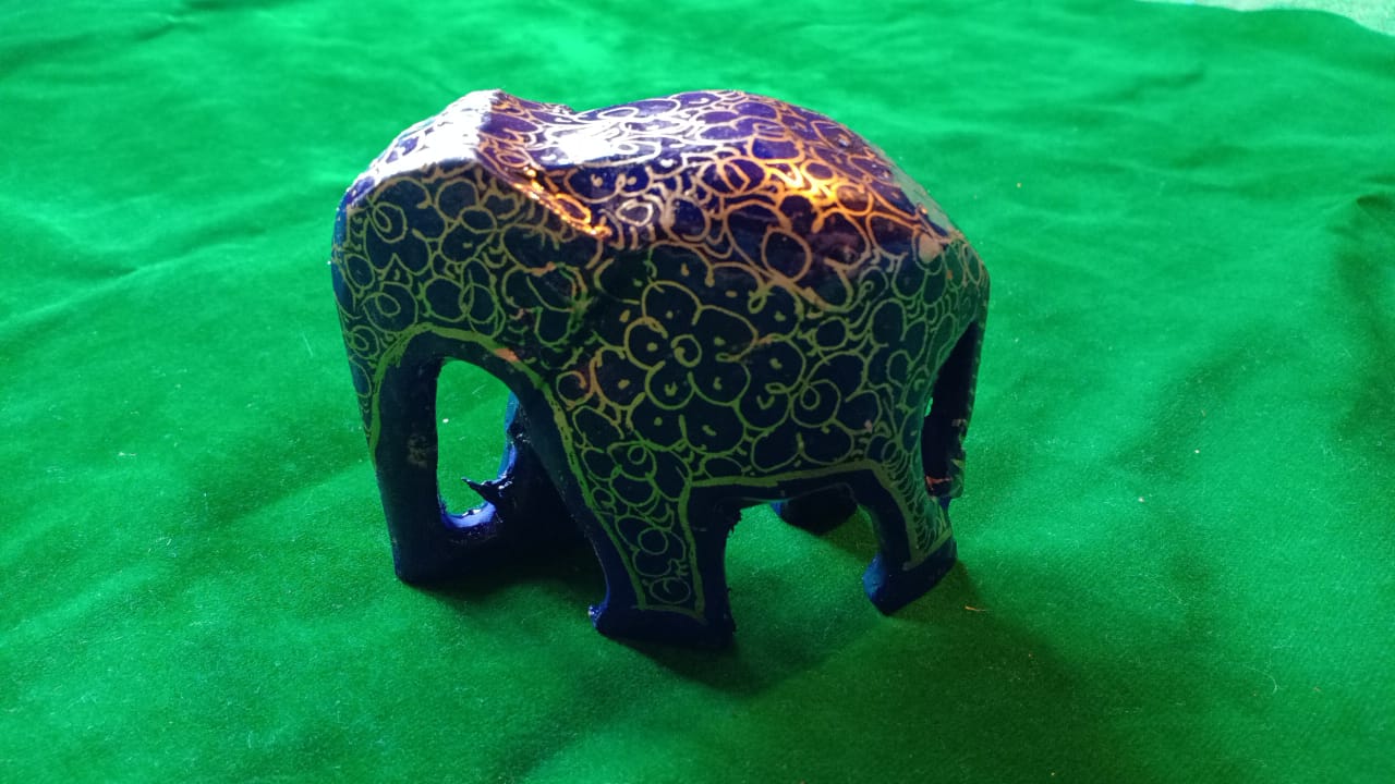 Kashmir Papier Mache Elephants (10 inches)