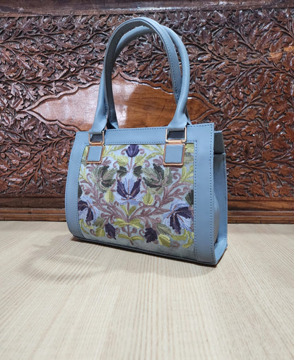 Suede Leather Square Embroidery Sling Bags