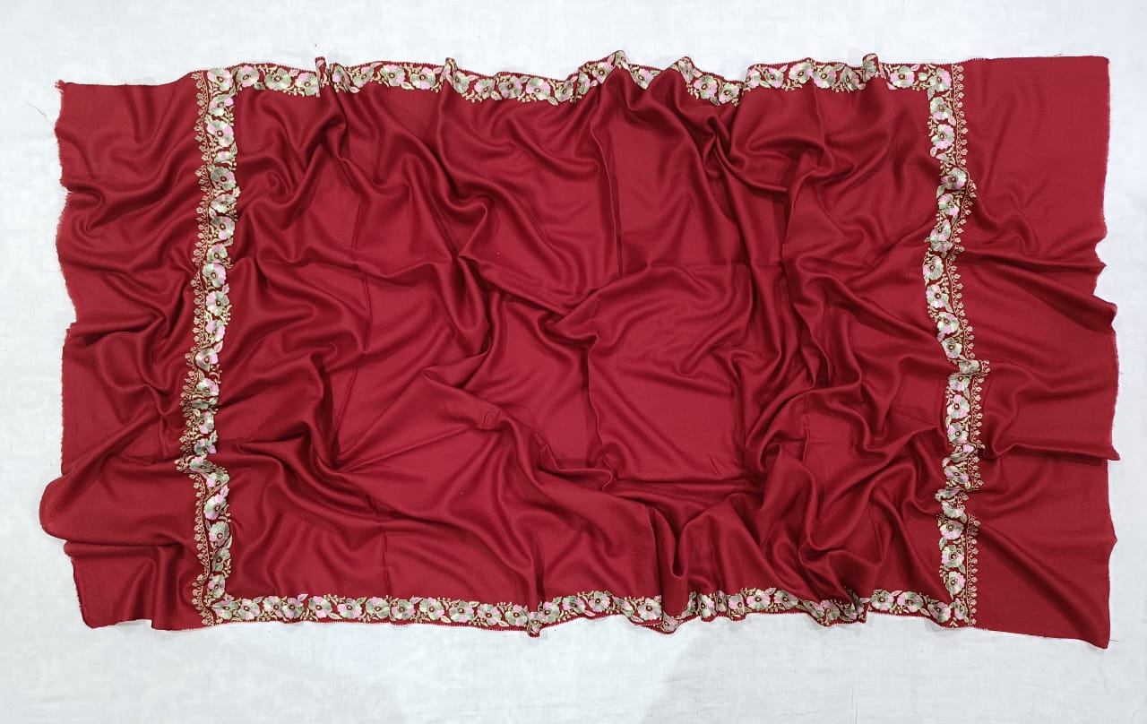 Pure TUSHA Bridal cum Party Wear Shawl Red Color