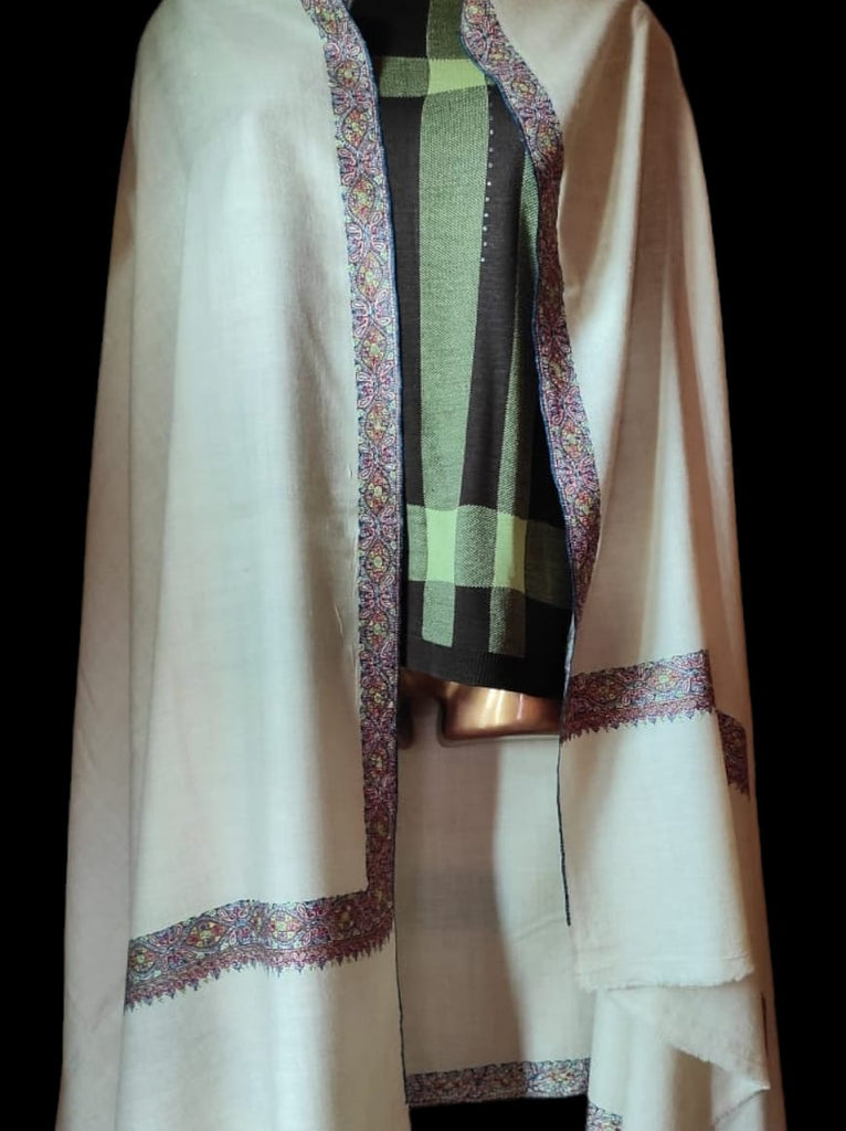 Semi-Pashmina Bridal Basic Colour Toosha Shawl