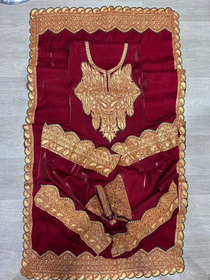 Exquisite Makhmal Bridal Ensemble