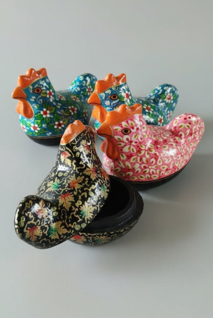 Kashmiri Papier Mâché Rooster Cocks