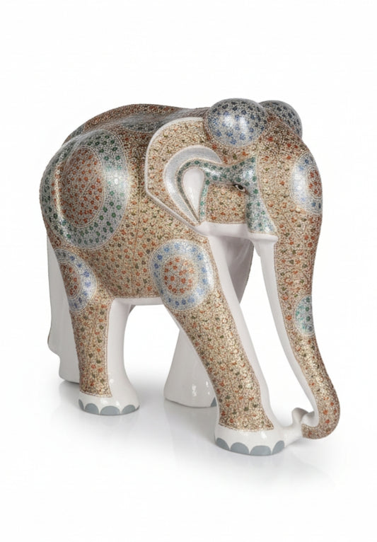 Giant 30 in Kashmiri Papier-Mâché Elephant – Handcrafted