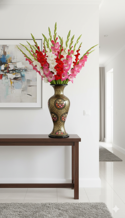 Kashmir Papier Mache Flower Vase – Handcrafted