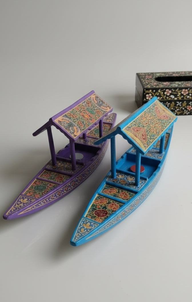 Kashmiri Papier Mache Shikara Boats Small Size
