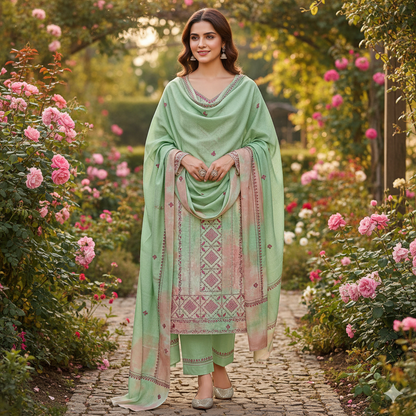 Premium DigitalDye Count Woolen Suits - Design 6