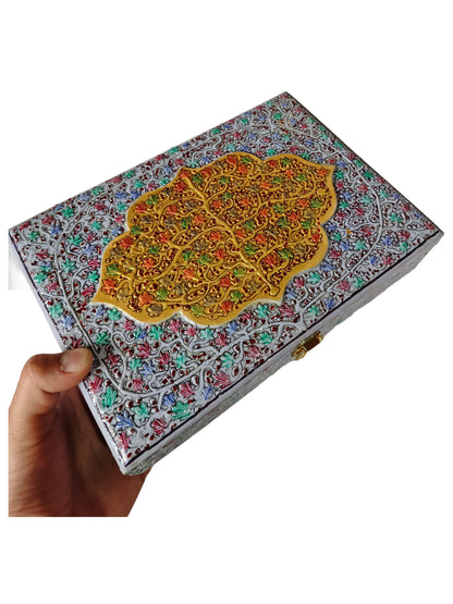 Papier Mâché Shawl Storage Box – Handcrafted Kashmiri Artistry