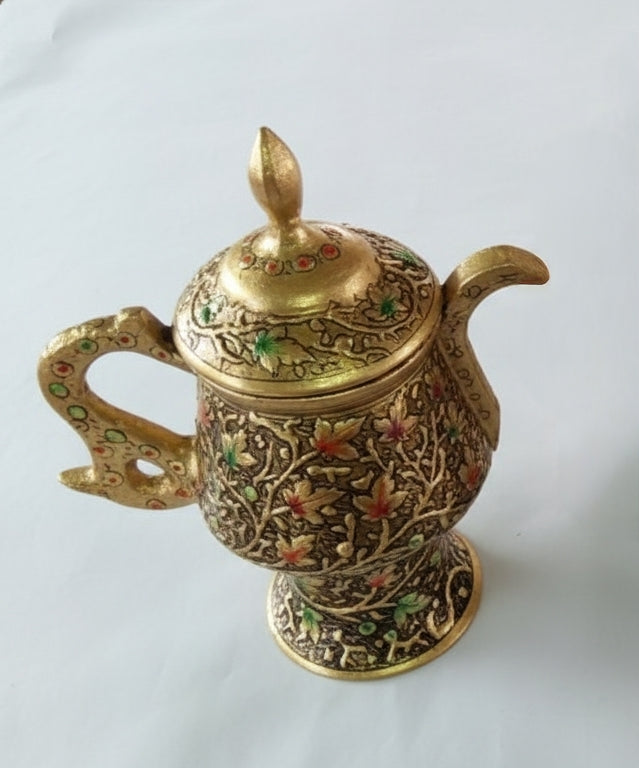 Papier Mache Samovar Golden