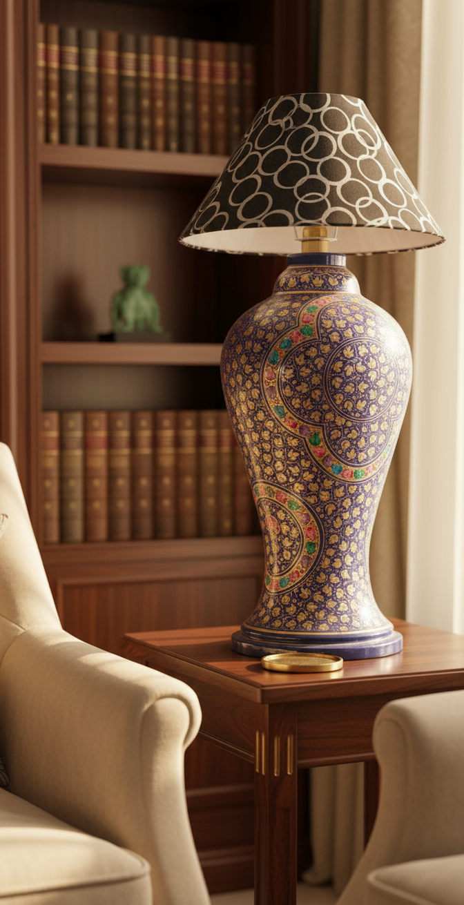 Kashmir Papier Mâché Decorative Lamp