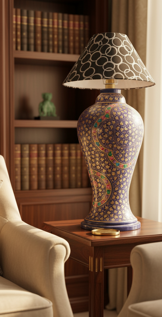 Kashmir Papier Mâché Decorative Lamp