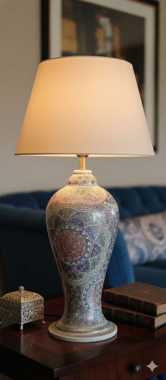 Kashmir Papier Mâché Decorative Lamp full size