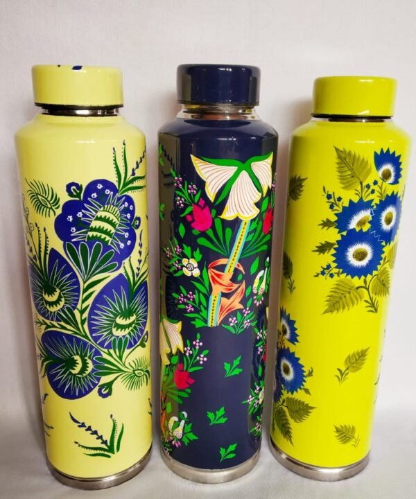 Kashmiri Papier Mache Thermal Steel Bottles (Type 1)