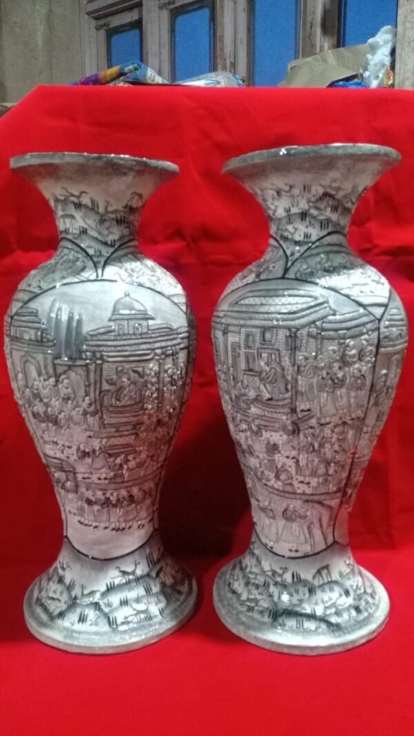 Kashmir Papier Mache Flower Vases - Image 6