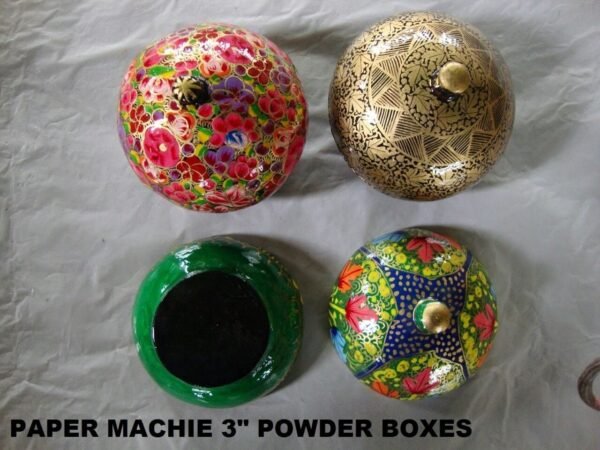 3-Inch Papier Mache Powder Box